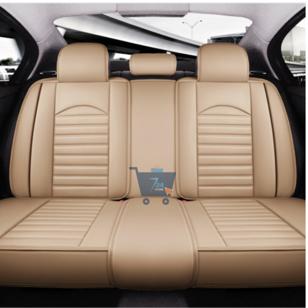 Universal Car Seat Covers Leather in Beige Color without Pillow Car Auto Accessories - Image 4