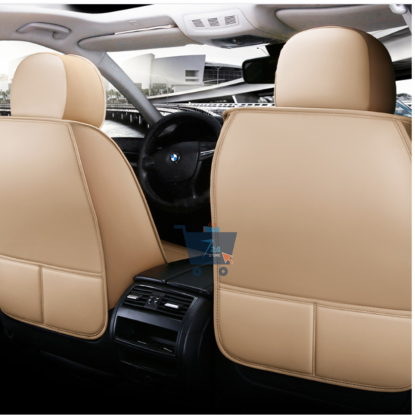 Universal Car Seat Covers Leather in Beige Color without Pillow Car Auto Accessories - Image 3