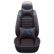 Black & Red Universal Car Seat Covers with Pillow PU Leather Auto Accessories - Black & Red