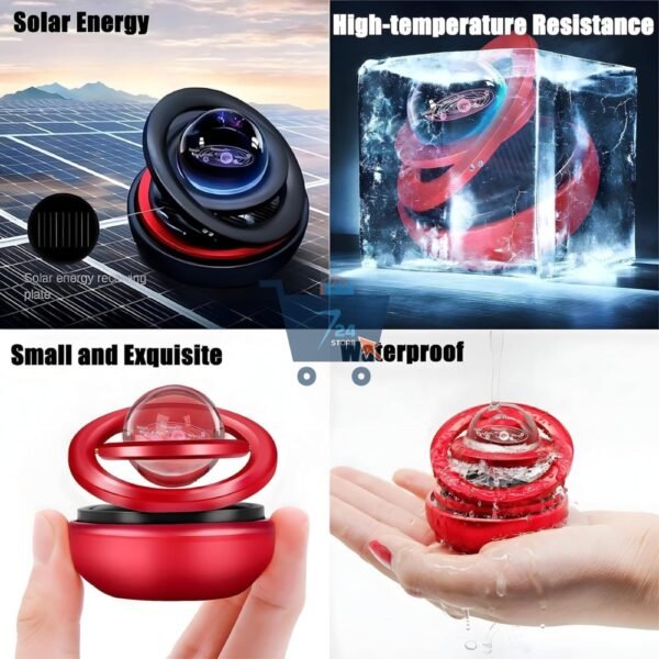 Car Air Freshener Air Purifier Solar Energy for Car Interior Autorotation Adornos para Carros, Car Decoration Accessories - Image 4