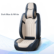 Car Seat Covers Seats Waterproof Napa Leather & Rear Seat Cover Accessories, Automotive Vehicle Auto Interior Covers - Dark Blue & White