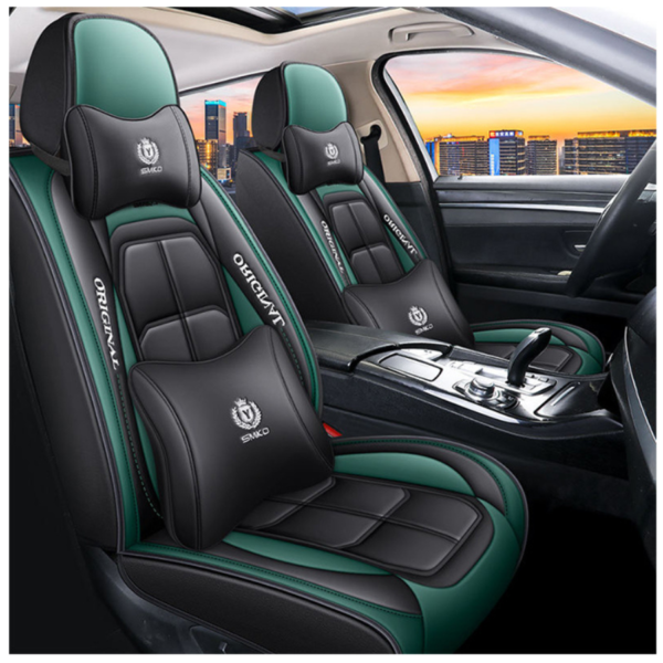 Interior Accessories Decoration Universal Luxury Car SUV 5 Seats Cushion Protector Full PU Leather Car Seat Covers Set - Image 6