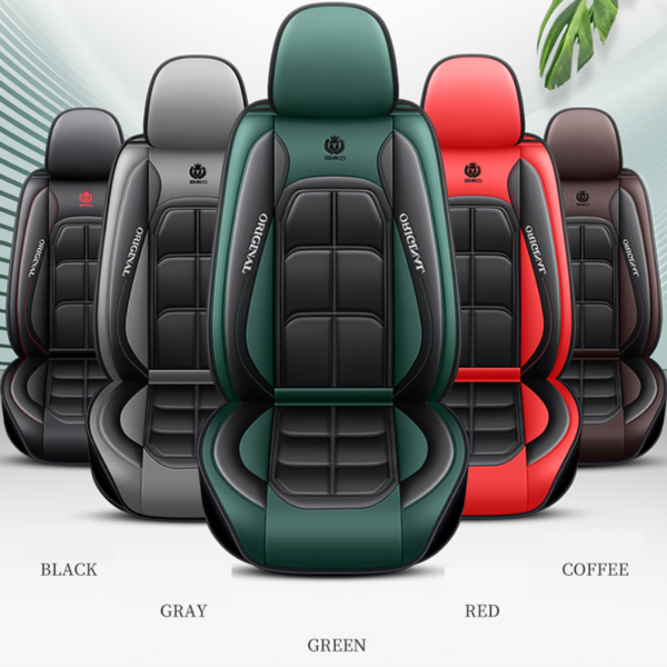 Interior Accessories Decoration Universal Luxury Car SUV 5 Seats Cushion Protector Full PU Leather Car Seat Covers Set