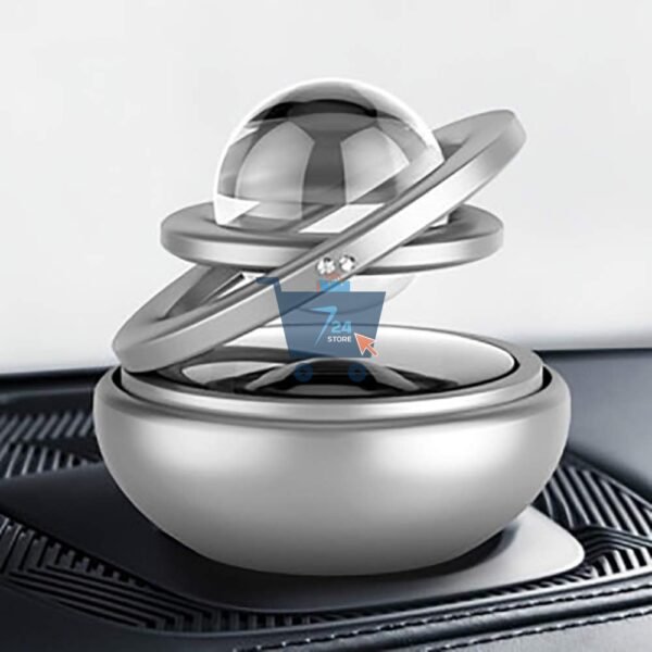 LUYANhapy9 Car Interior Accessories, Solar Energy Suspension Car Double Ring Rotating Auto Car Decoration Gift Air Freshener Purifier - Image 3