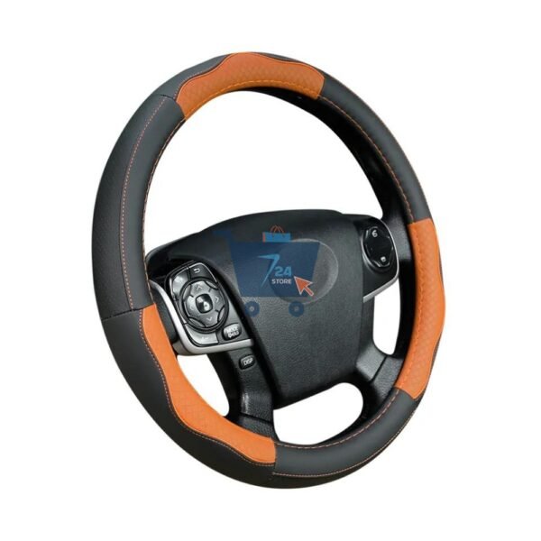 Simple Best M Size Leather Car Steering Wheel Covers - Image 7