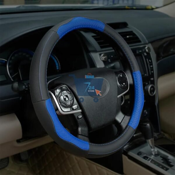 Simple Best M Size Leather Car Steering Wheel Covers - Image 6