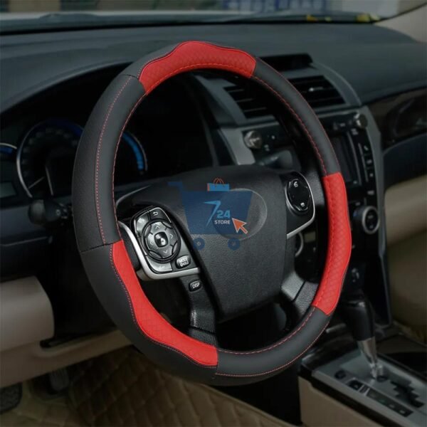 Simple Best M Size Leather Car Steering Wheel Covers - Image 4