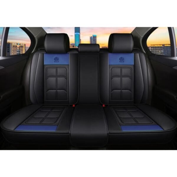 Car Seat Covers 5 Seats Full Set Pu Leather Seat Protector with Pillows - Image 2