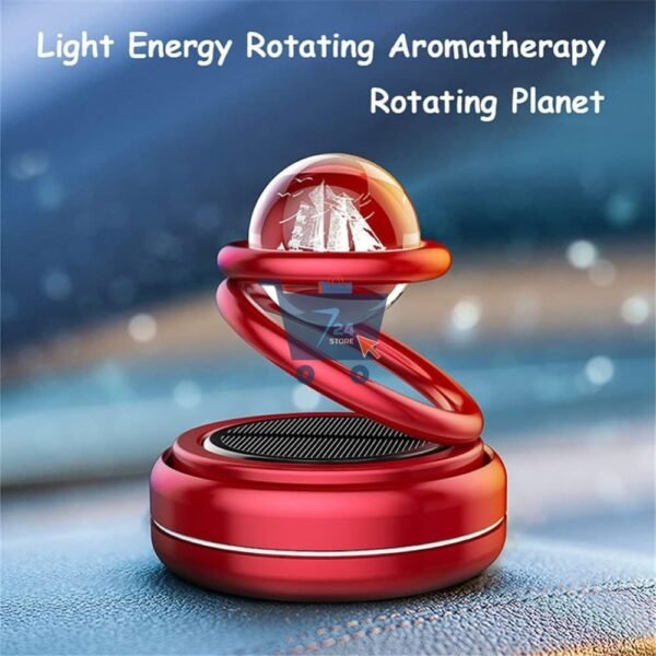 ikasus Car Air Freshener Solar Energy Rotating Floating Planet Car Perfume Aromatherapy Diffuser Car Interior Decoration - Image 8
