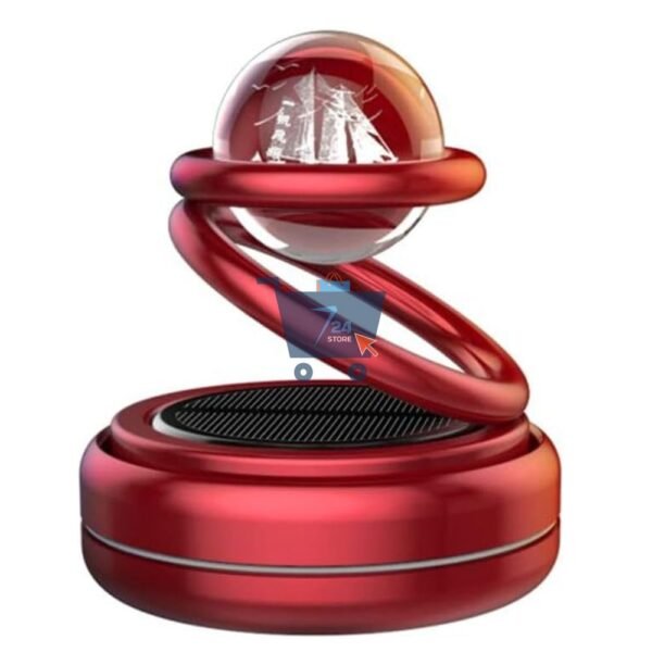 ikasus Car Air Freshener Solar Energy Rotating Floating Planet Car Perfume Aromatherapy Diffuser Car Interior Decoration