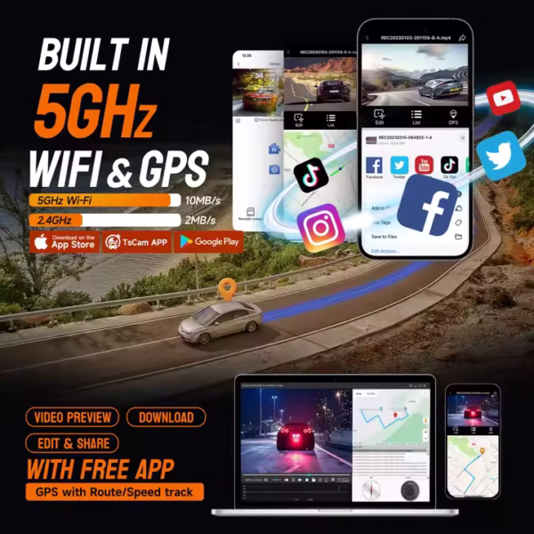 4K 360° Dashcam with Night Vision, Wi-Fi, Loop Recording & G-Sensor – Full Vehicle Coverage for Cars & Trucks - Image 5
